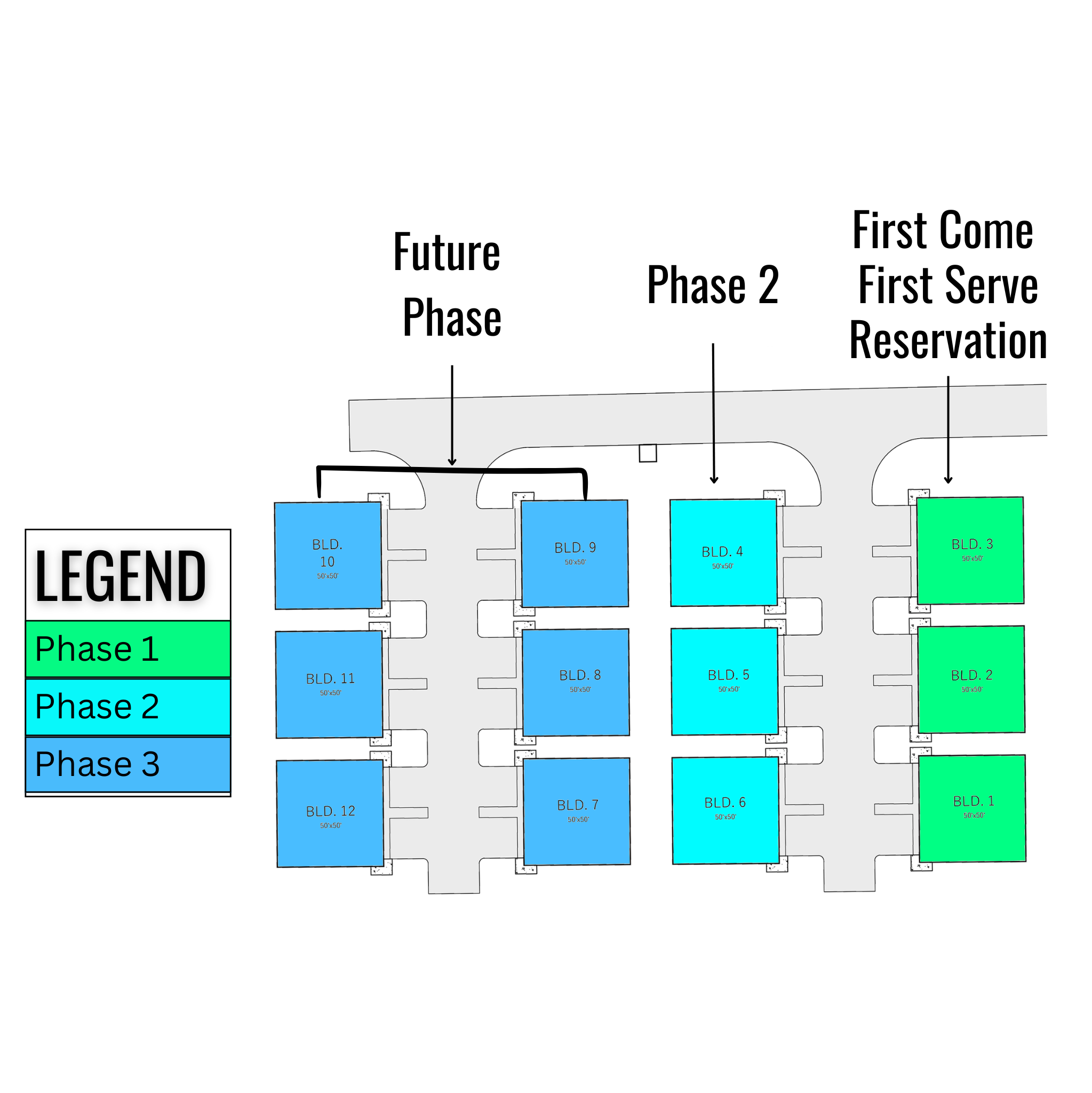 Hayward Storage COndos - Map Legend